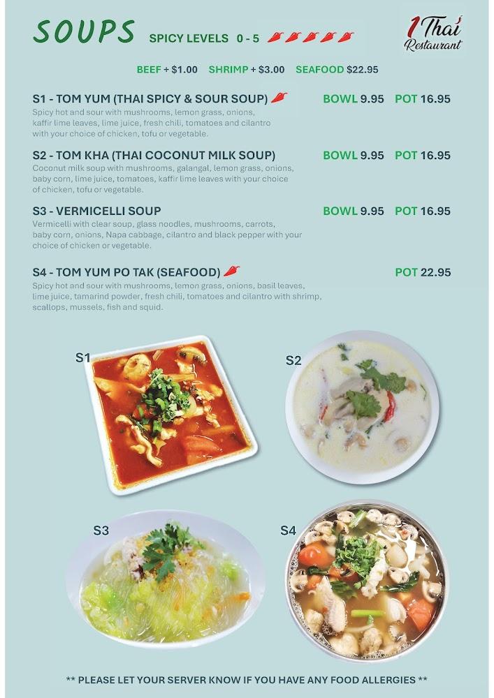 1 Thai Restaurant Menu image 1