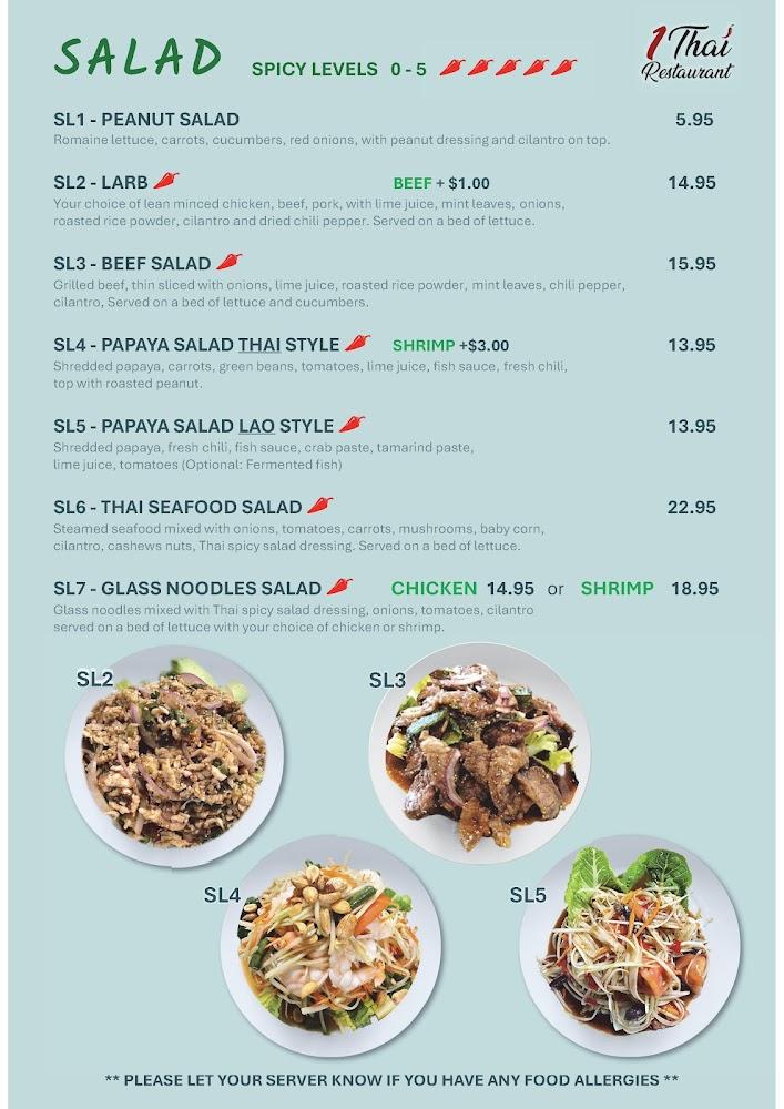 1 Thai Restaurant Menu image 3