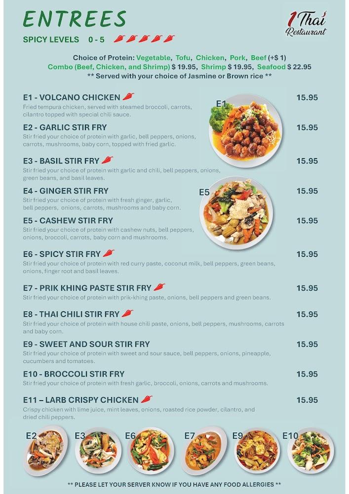 1 Thai Restaurant Menu image 4